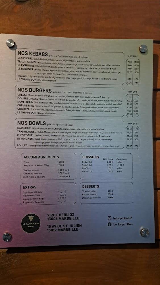LE TARPIN BON - Berliner Kebab - Castellane - Menu Image 2
